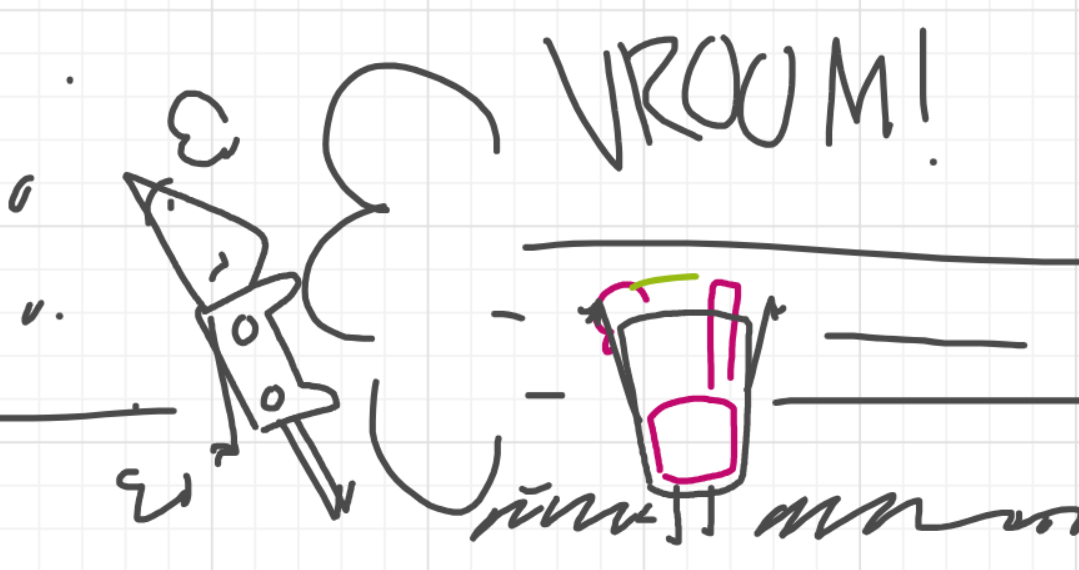 A panel from I've Been Everywhere, Man, episode nine of the Board Boards object show by Furretwalk/WalkingFurret.